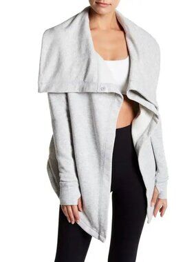 Z by Zella Gray Studio Wrap Coat Jacket Sweater Cardigan Yoga Size S‎ Sweatshirt